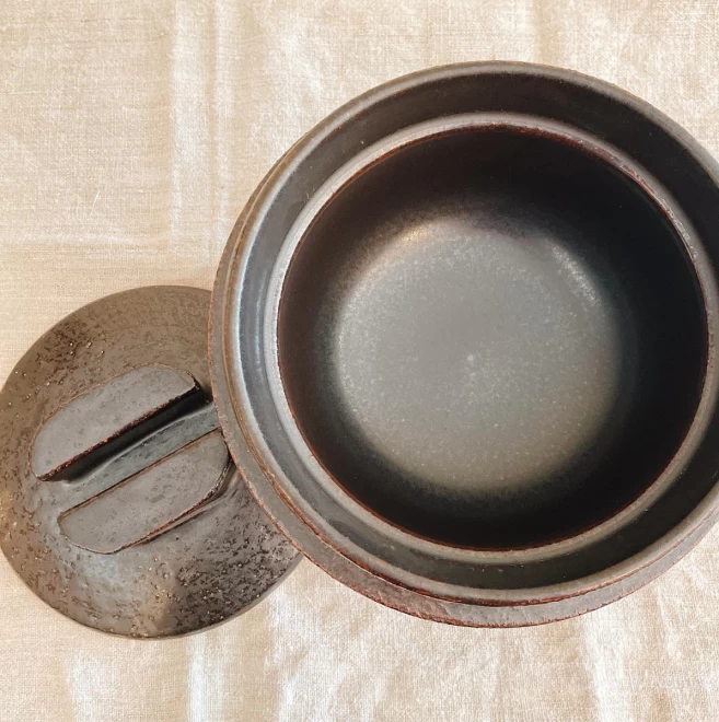 黒3合羽釜　土鍋